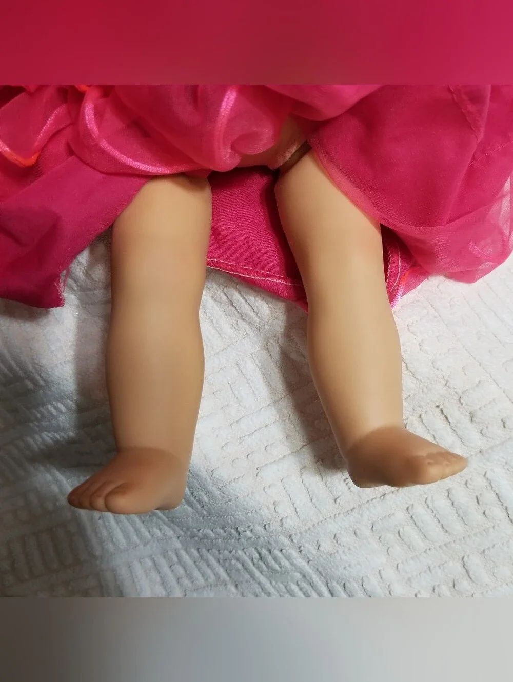 Laura Ashley Kathryn Alyse Doll With A Hot Pink Party Gown & Floral Waist Bow